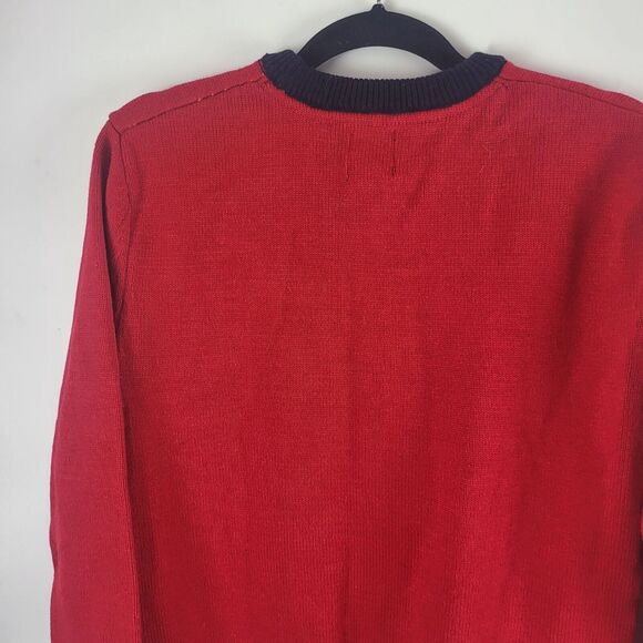 H&M Ugly Christmas Sweater S Womens Red Long Sleeve Crew Neck Pullover Holiday - Picture 9 of 10